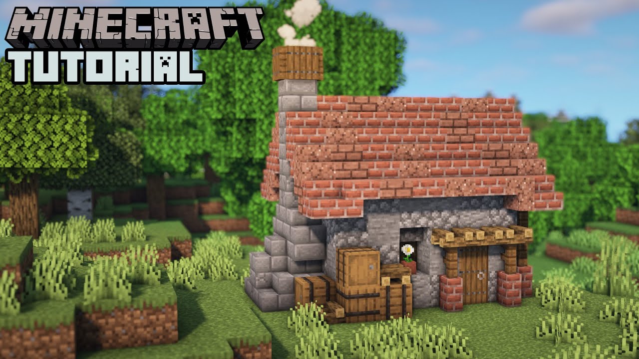 Minecraft - Stone Cottage Tutorial (How to Build) - YouTube