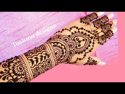 Beautiful Easy Bridal Henna Tutorial by taslima designs
