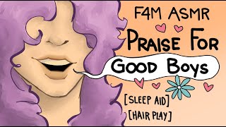 F4M ASMR - One Hour of Good Boy Praise :3 [sleep aid] [hair brushing] [good boy]