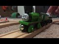 MY REVIEW OF MY THOMAS FRIENDS WOODEN RAILWAY PERCY PASSING BY WITH THE SODOR RECYCLING CARS