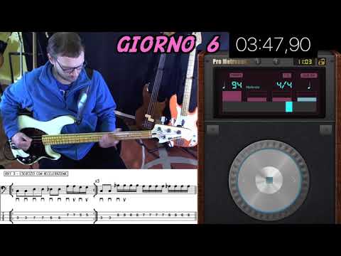 Giorno 6 riff 3 Plettro Routine Challenge per Bassisti in 2 settimane (come studiare con metodo)