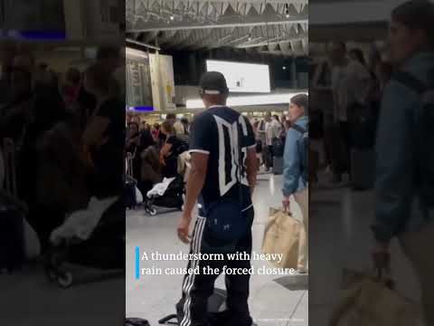 Aeroporto de Frankfurt debaixo d’água