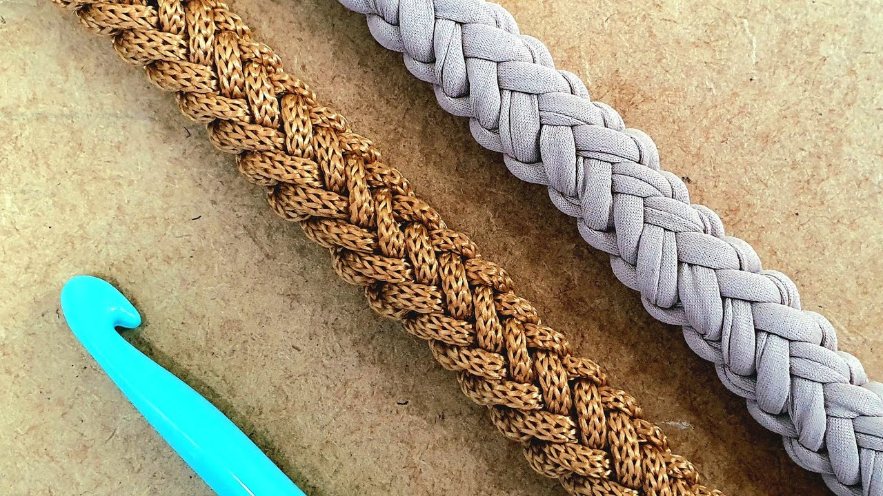 Alça ou Cordão Para Bolsa de Crochê - A Mais Fácil Que Você Vai Achar - Crochet Strap Tutorial