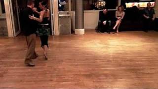 Video thumbnail for Mila Vigdorova & Santiago Steele dance 'Griseta' at Tango Lounge in NYC