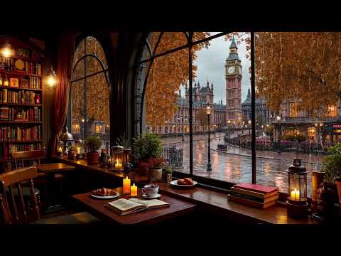 LO-FI BEATS ☕ Cozy City View Café Ambience & Relaxing Jazz Music for Study & Focus