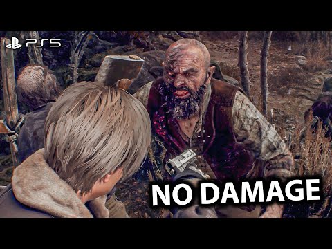 Resident Evil 4 Remake PS5 - Brutal & Aggressive Gameplay | Leon Vs Villagers ( No Damage ) Luis