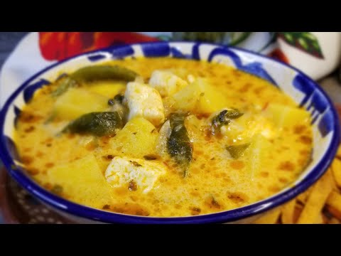 CALDO DE QUESO CON PAPAS y RAJAS! ❤ MEXICAN POTATO AND CHEESE SOUP!