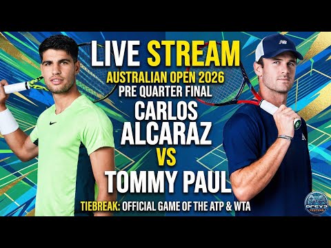 🔴Live: Carlos Alcaraz Vs Tommy Paul - Australian Open 2026 - Pre Quarter - Official game ATP