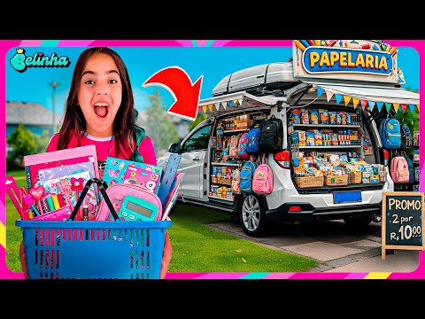 TRANSFORMAMOS NOSSO CARRO EM UMA PAPELARIA DE MATERIAL ESCOLAR