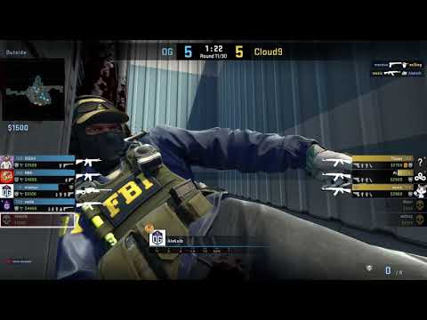CSGO POV OG.aleksiB vs Cloud9 @nuke - 44 kills