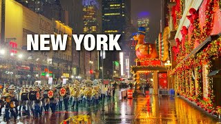 New York City LIVE Rainy Manhattan Macys Thanksgiving Day 2025 Preparations (November 25, 2025)