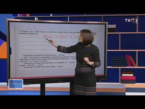 TeleŞcoala: Limba şi literatura română Clasa a VIII-a – ediţia din 31 mai (@TVR2)