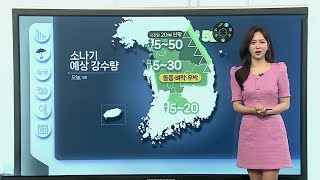 [날씨클릭] 내륙 곳곳 요란한 소나기…낮 더위 주춤 / 연합뉴스TV (YonhapnewsTV)