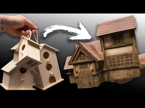 Turn Dollar Store Birdhouses into Fantasy Buildings for Tabletop Gaming