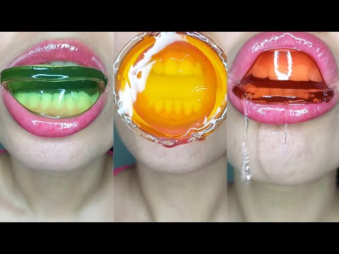 warning: messy eating, asmr eating sounds, asmr jelly