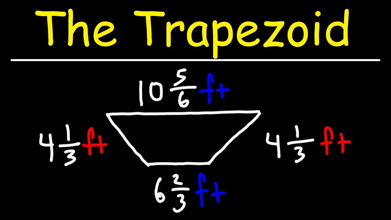 How to Calculate the Perimeter of a Trapezoid with Mixed Fractions - GED Math