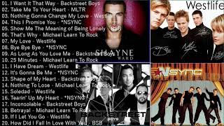 Download lagu Westlife, Backstreet Boys, NSYNC, MLTR Greatest Hits Playlist Full album 2021 Best Of Boybands Songs mp3