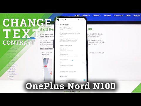 How to Enable High Contrast Text in OnePlus Nord N100 – Enter Visibility Enchantments Settings
