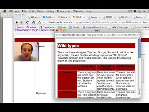 Moodle Wiki Creation