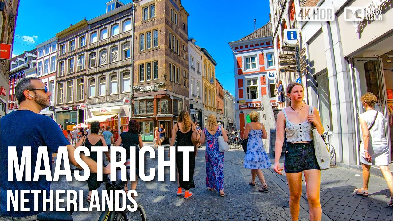 Immersive street-level walking tour through Maastricht, Netherlands, showcasing authentic urban landscapes, local architecture, and the vibrant atmosphere of the city's neighborhoods