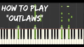 How To Play "Outlaws" Synthesia Tutorial- The Fosters
