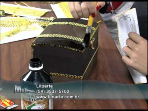 Mulher.com 31/08/2012 - Mini Baú com papel textura 2/2