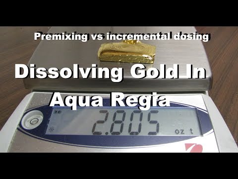 How To Properly Dissolve Gold With Aqua Regia - mixing vs incremental dosing