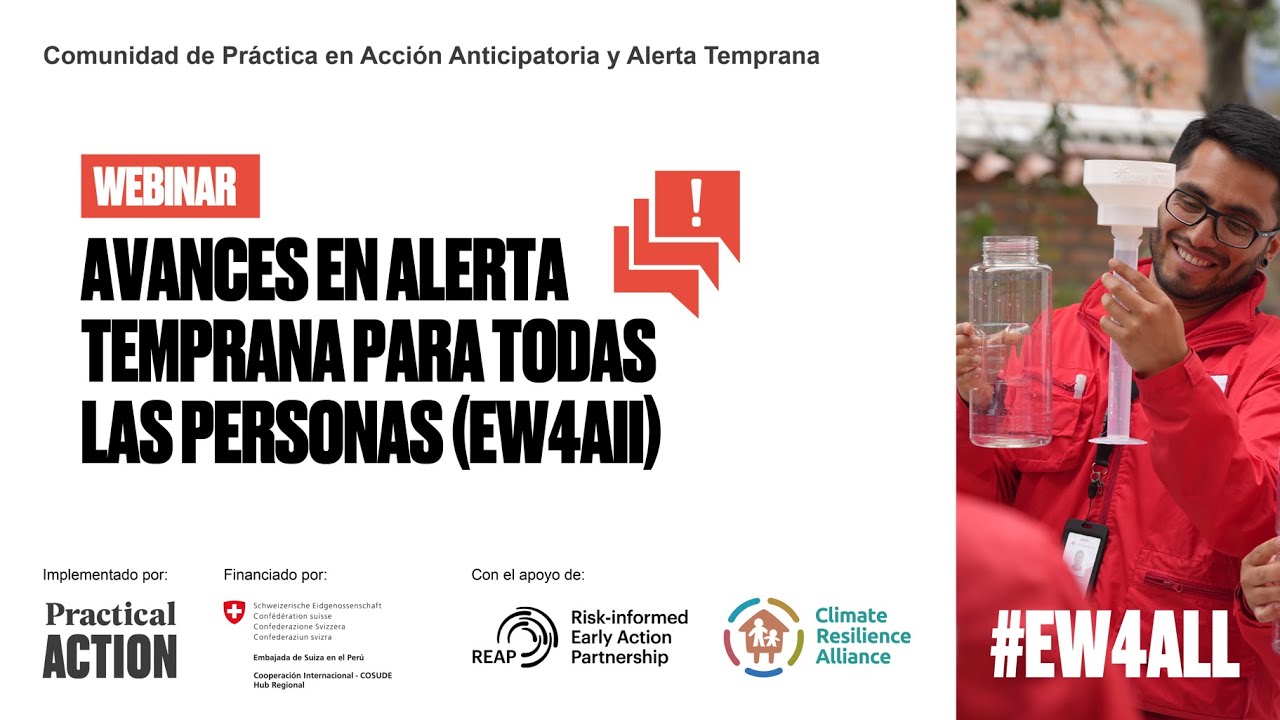 Webinar: Avances en Alerta Temprana para todas las personas (EW4ALL)