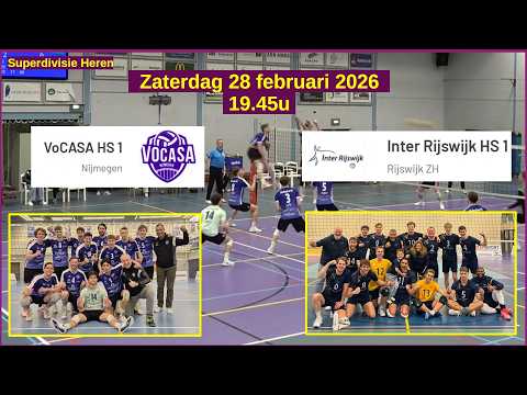 VoCASA HS 1 - Inter Rijswijk HS 1 (28 feb 2026, 19.45u) Superdivisie Heren Volleybal