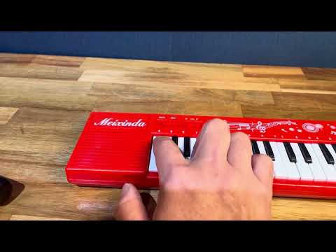 Meixinda Toy Keyboard 32 Keys Cute Tones - Red image 6