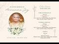 Funeral Services Of Annamma Joy 28 MAY 1946 06 APRIL 2026