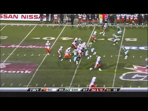 CFL West Semi-Final: B.C. 38, Saskatchewan 41