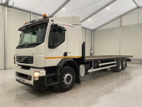 KU57 JXF - Volvo FE 280 6x2 Sleeper Cab Flatbed | Law Truck Centre UK