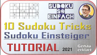 10 Sudoku Tricks Serie 1/5 Einsteiger. Grundwissen und wertvolle Tipps.Tutorial genau erklärt.