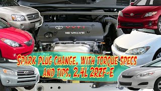 ⫷ Highlander, Scion, Camry, Corolla, Rav4, 2.4L: Replace Spark Plugs. With Torque Specs and Tips! ⫸