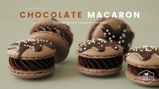 초콜릿 마카롱 만들기*ฅ́˘ฅ̀* : Chocolate Macaron Recipe : チョコレートマカロン | Cooking ASMR