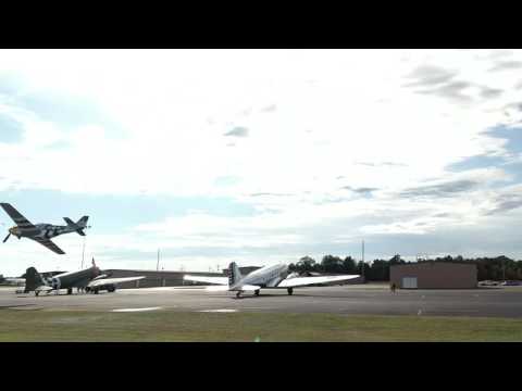 Corsair and P51 low fly by