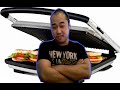 ASMR EATING SOUNDS LUNCHEON MEAT FISH BALLS MUSHROOMS PITA FOOD ON THE CONTACT GRILL