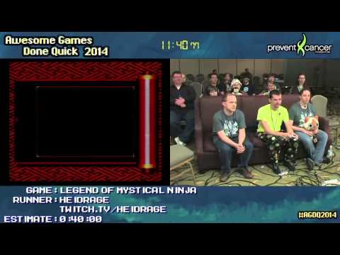 Legend of The Mystical Ninja :: SPEED RUN (0:36:04) by Heidrage #AGDQ 2014 "WTF Japan"