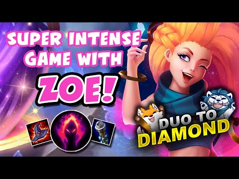 SUPER INTENSE GAME ON ZOE! DUO TO DIAMOND - VICKSY | League of Legends