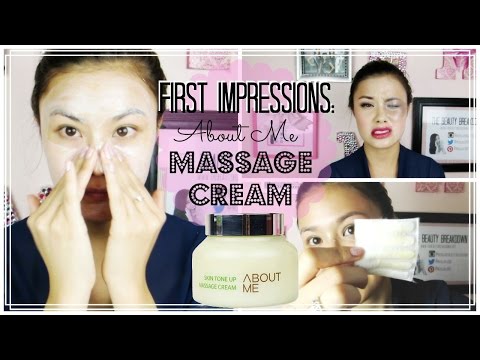 First Impressions ♥ About Me Skin Tone Up Massage Cream Review Video