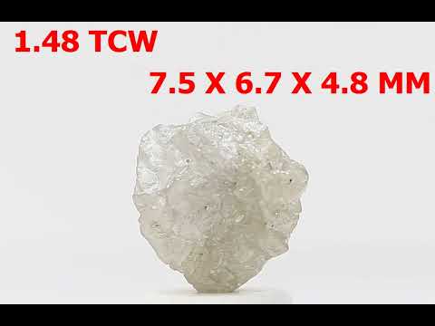 UNCUT DIAMOND 1.48TCW GRAY WHITE MIX NATURAL IRREGULAR SHAPE DIAMOND FOR RING
