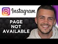 How To Fix Page Is Not Available Right Now On Instagram Step By Step