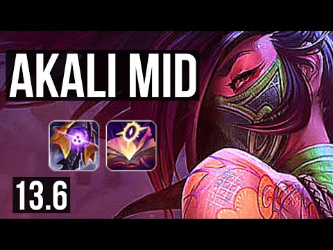 AKALI vs PANTHEON (MID) | 4/1/5, 1.0M mastery | KR Master | 13.6