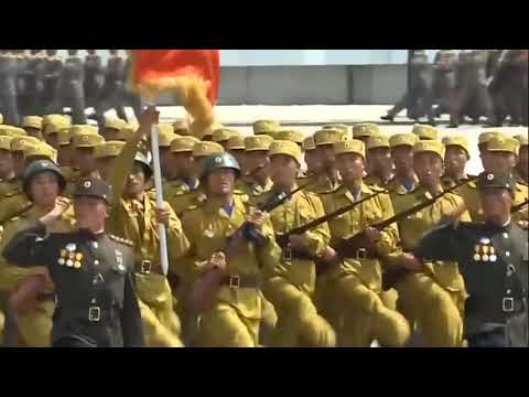 "I put some Bee Gees music over North Korean marching" is better in reverse