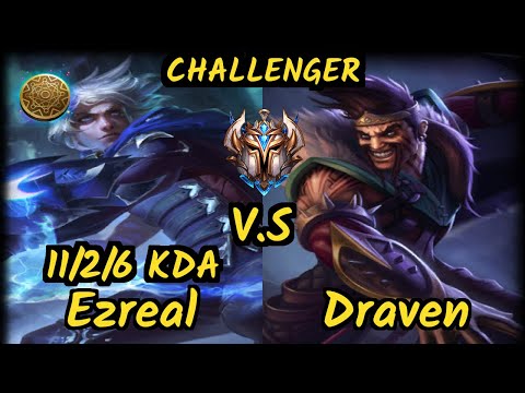 Theusma (EZREAL) vs DRAVEN - 11/2/6 KDA BOTTOM ADC CHALLENGER GAMEPLAY - BR