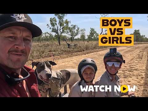 GIRLS VS BOYS HUNT 15 PIGS IN TOTAL WHO GOT THE MOST - Family wild boar hunting Australia