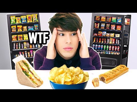 我只吃了24小時的自動售貨機食品 !!! (i only ate VENDING MACHINE FOODS for 24 hours !!!)