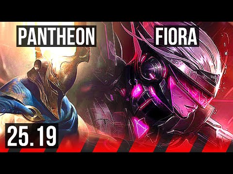 PANTHEON vs FIORA (TOP) | 12 solo kills, 44k DMG, Godlike | KR Diamond | 25.19