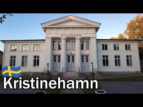 Sweden, walking tour of Kristinehamn, starting outside the White House?
